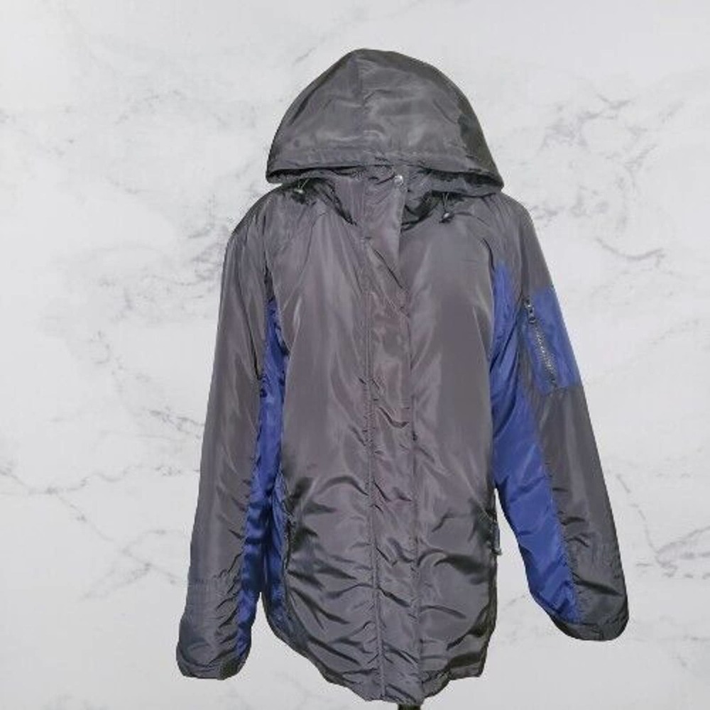 Laura Scott 3 n 1 Women's Size 2X Double Black & Blue Colorblock Coat/Jacket